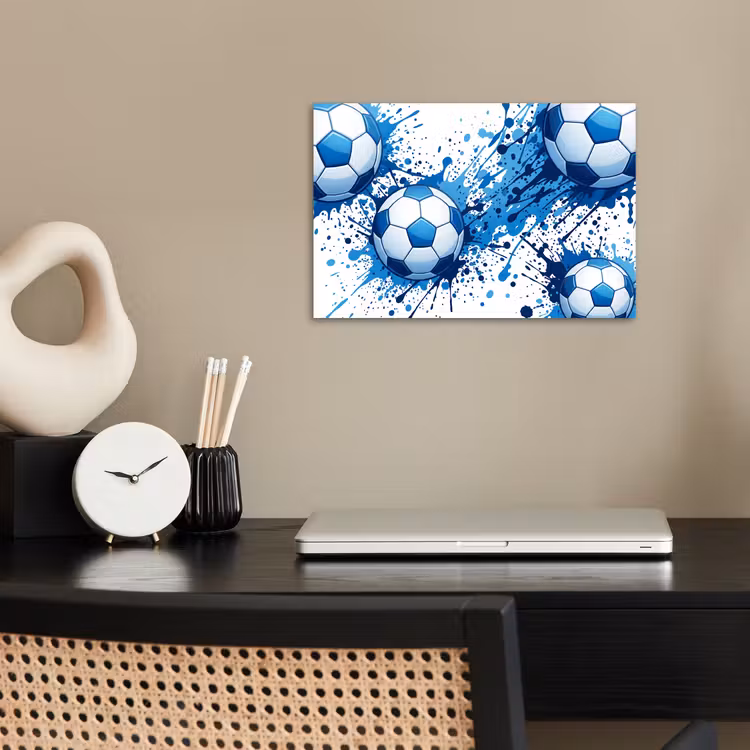 Poster - Voetballen - Verf - Sport - Blauw — 2