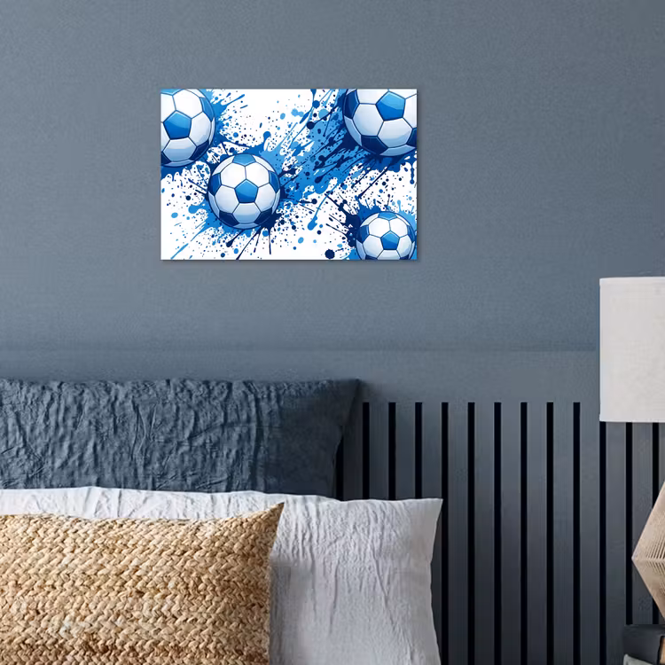 Poster - Voetballen - Verf - Sport - Blauw — 3
