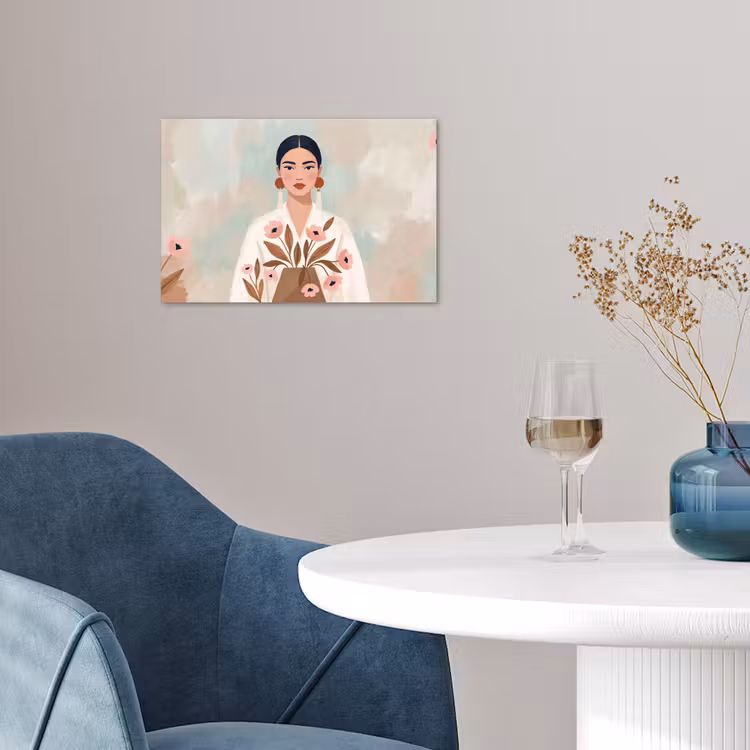 Poster - Vrouw - Kimono - Pastel — 4