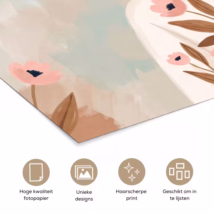 Poster - Vrouw - Kimono - Pastel — 5