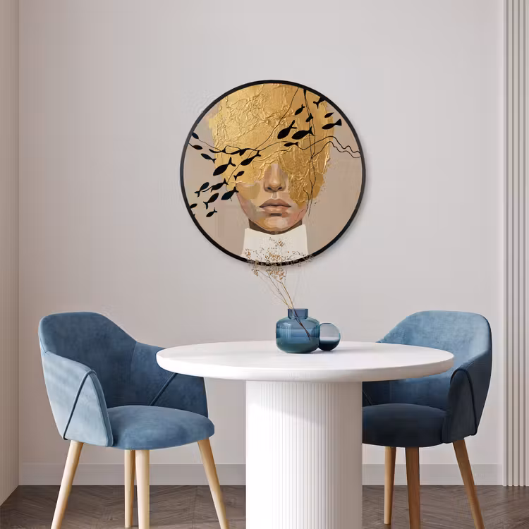 Ronde fotolijst - Modern - Vrouw - Goud — 3