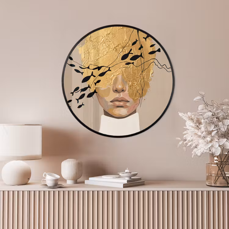 Ronde fotolijst - Modern - Vrouw - Goud — 4