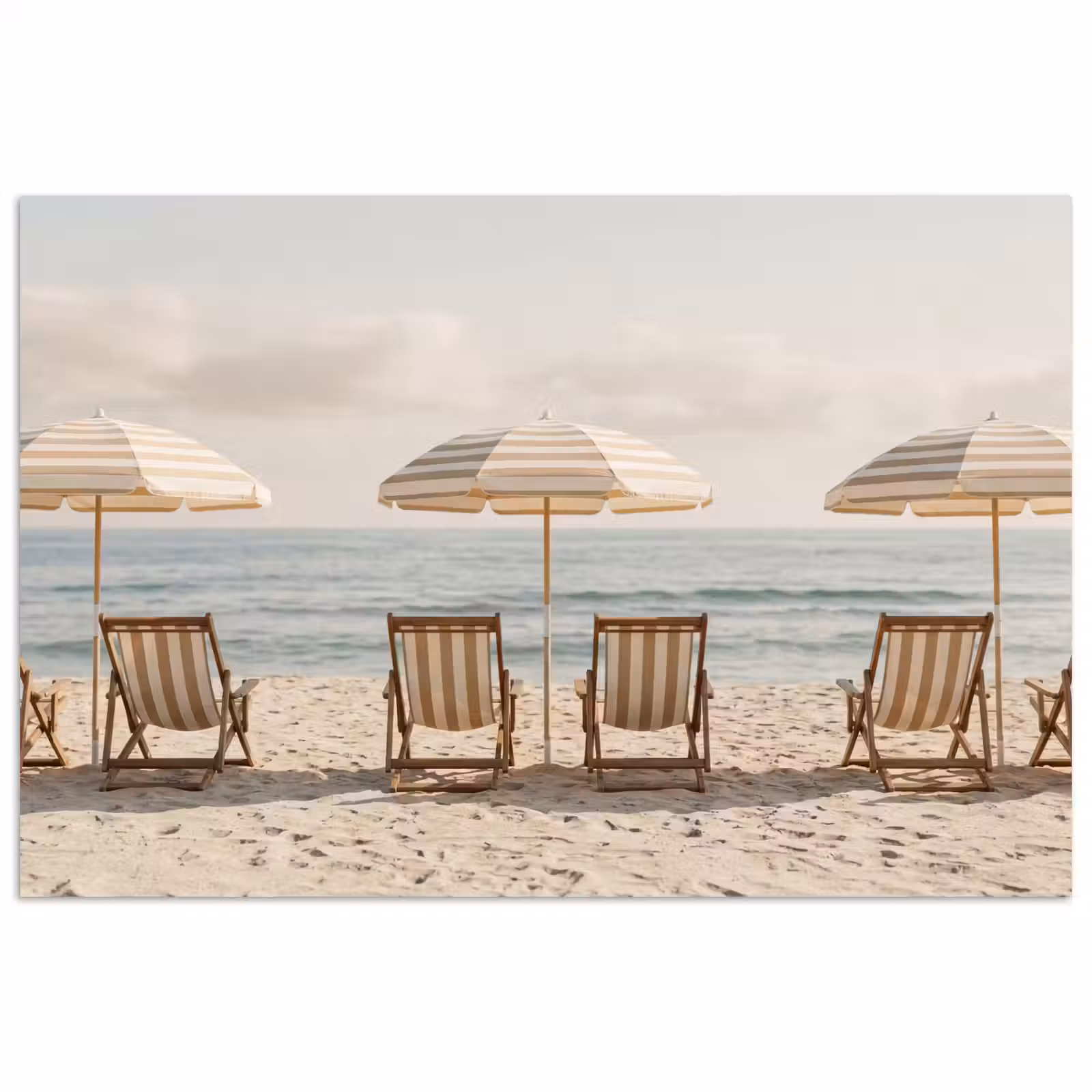 Poster - Strand - Stoelen - Parasol — 1