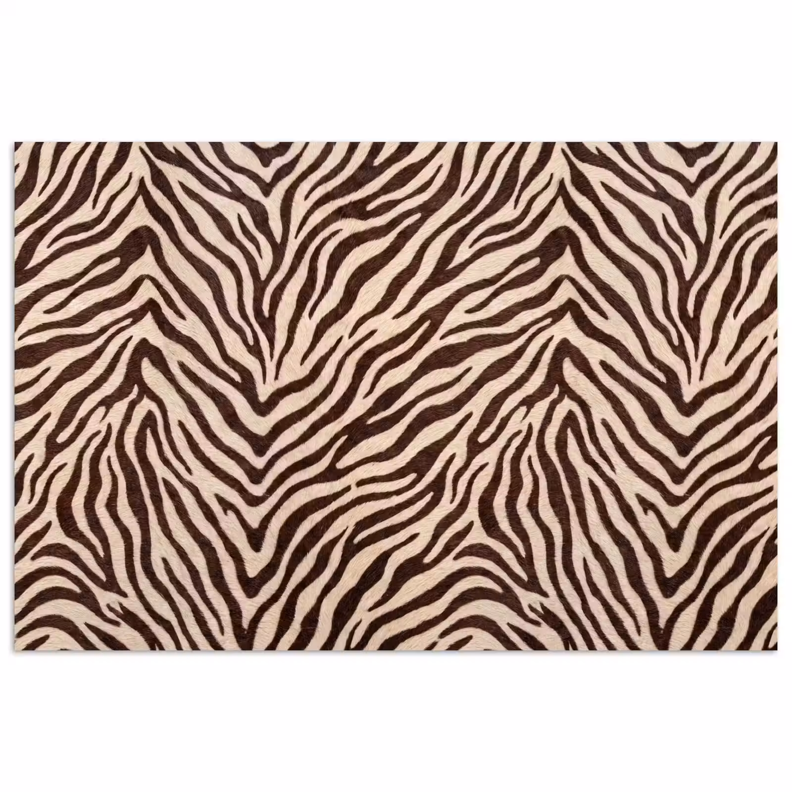 Poster - Zebra - Strepen - Bruin — 1