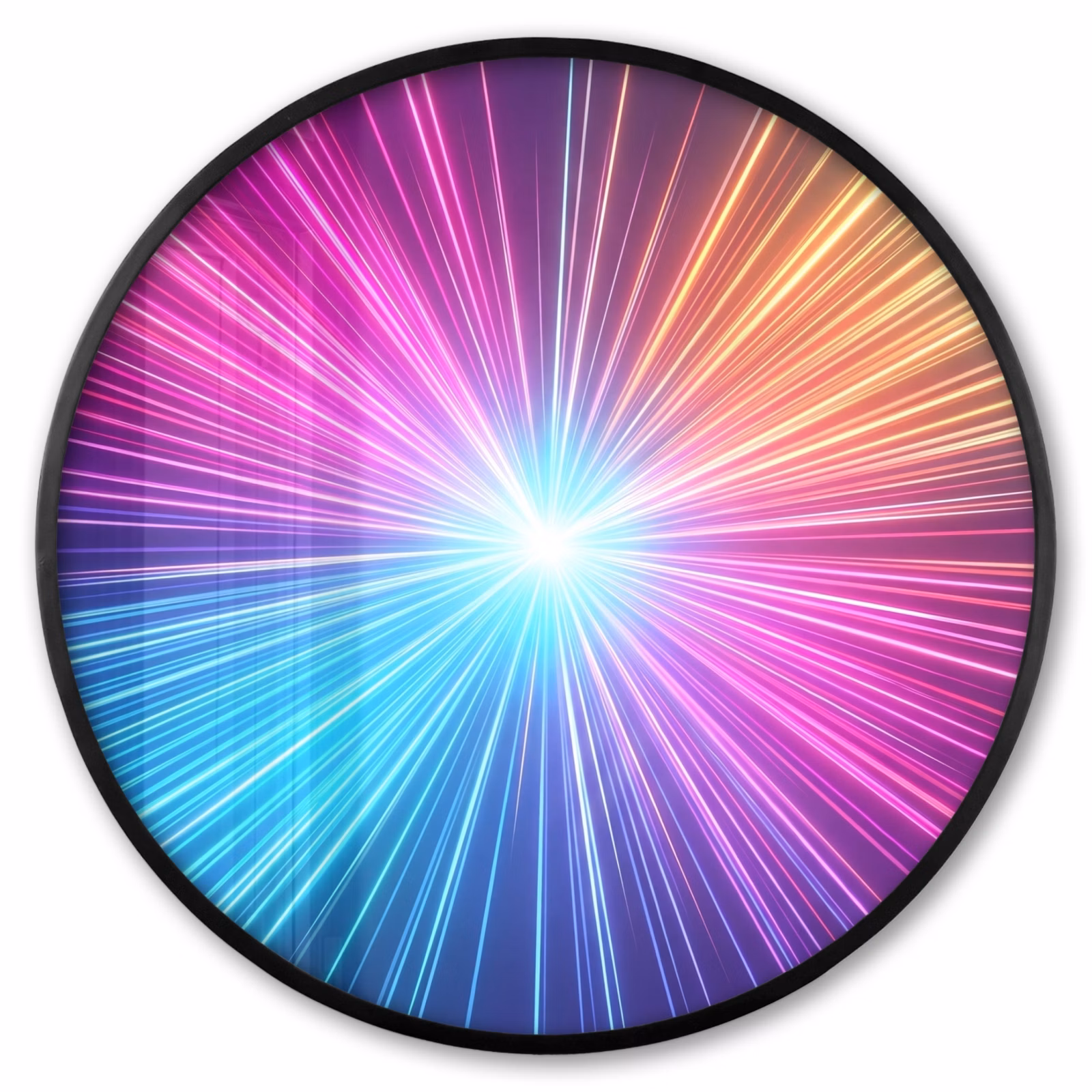 Ronde fotolijst - Abstract - Light - Burst - Modern - Colorful — 1