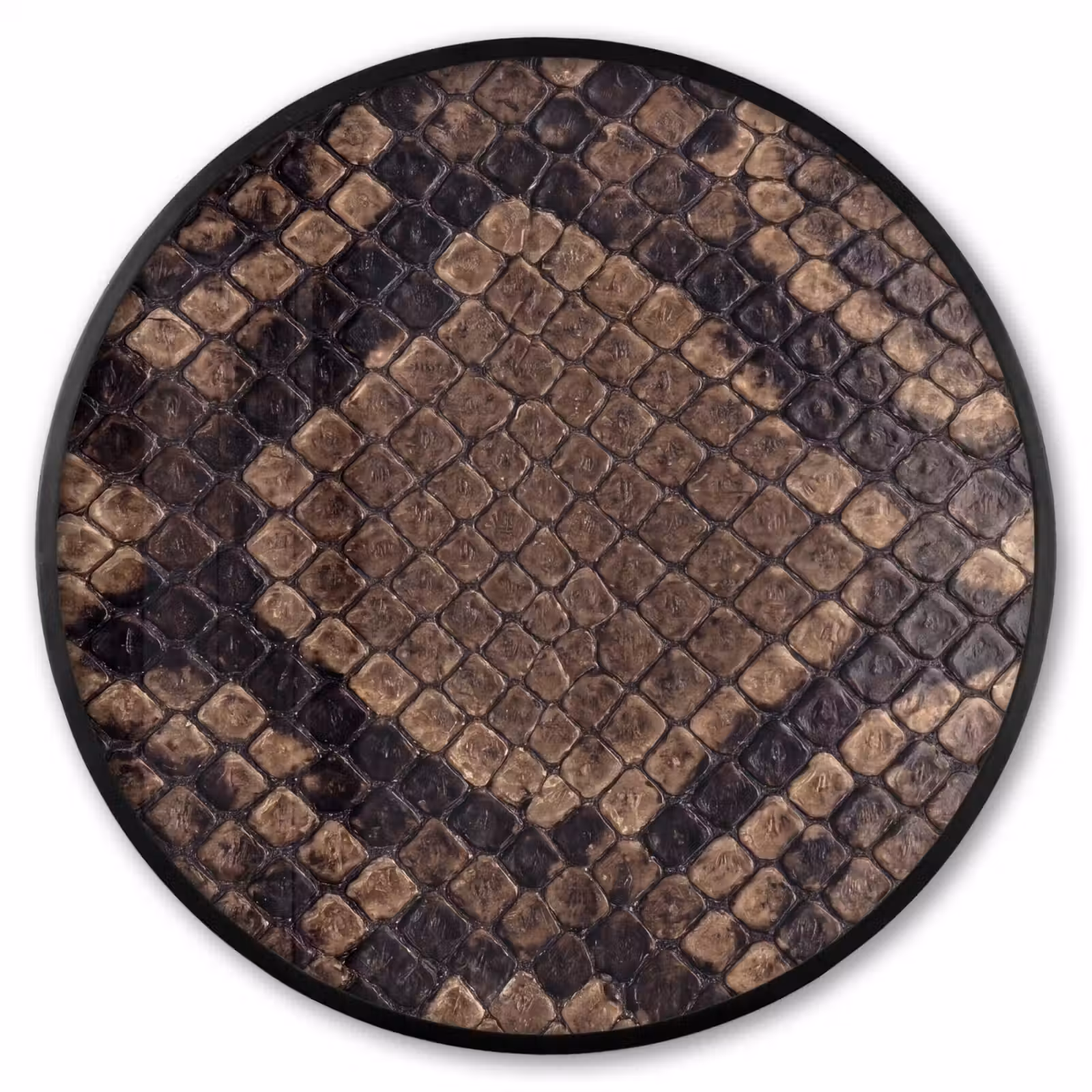 Ronde fotolijst - Python - Schubben - Brons — 1