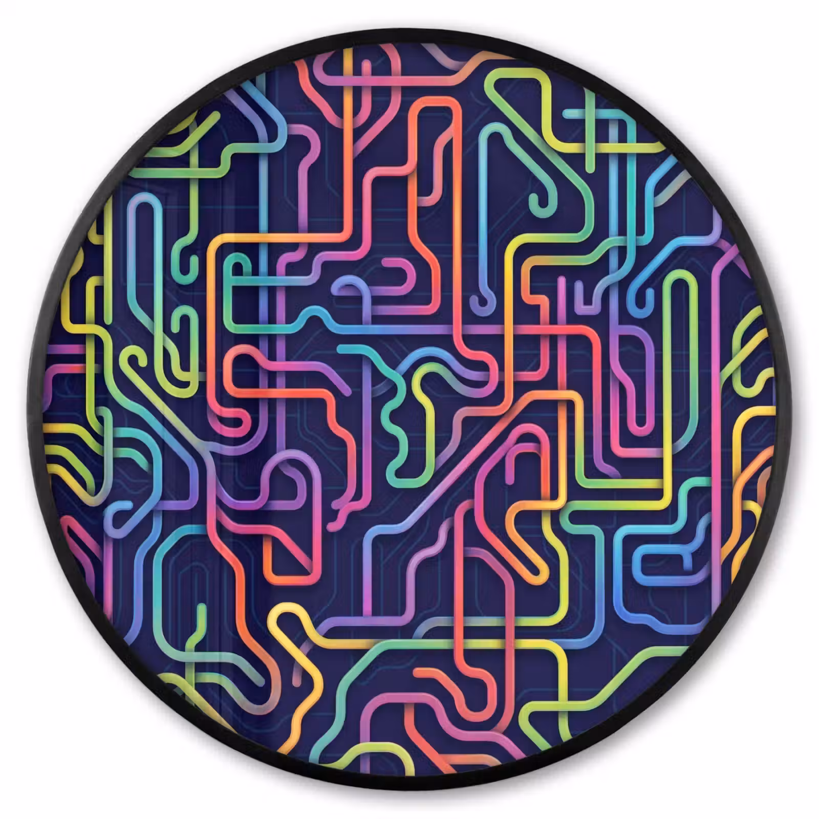 Ronde fotolijst - Retro - Abstract - Neon — 1