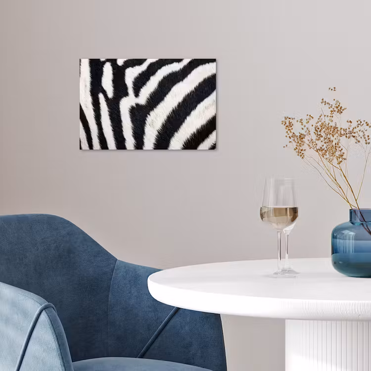 Poster - Zebra - Vacht - Klassiek - Zwart - Wit — 4