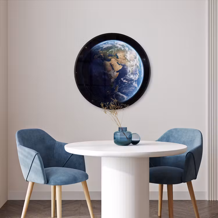 Ronde fotolijst - Aarde - Ruimte - Blauw - Groen — 3