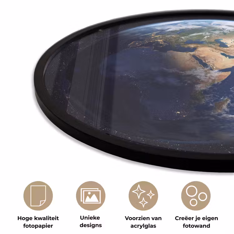 Ronde fotolijst - Aarde - Ruimte - Blauw - Groen — 5