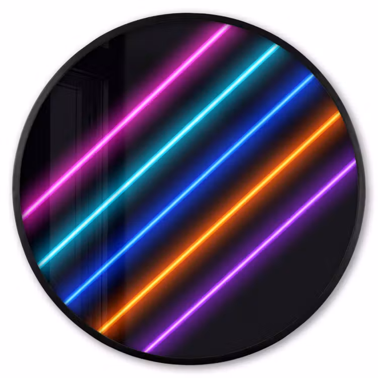 Ronde fotolijst - Esthetiek - Retro - Neon — 1
