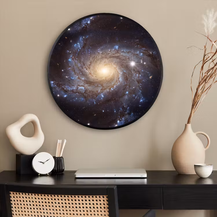 Ronde fotolijst - Kosmos - Sterrenstelsel - Donker — 2