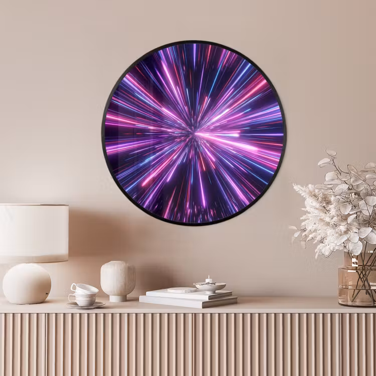 Ronde fotolijst - Lichtsnelheid - Ruimte - Roze - Paars — 4