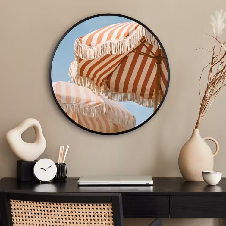 Ronde fotolijst - Parasol - Lucht - Rood — 2