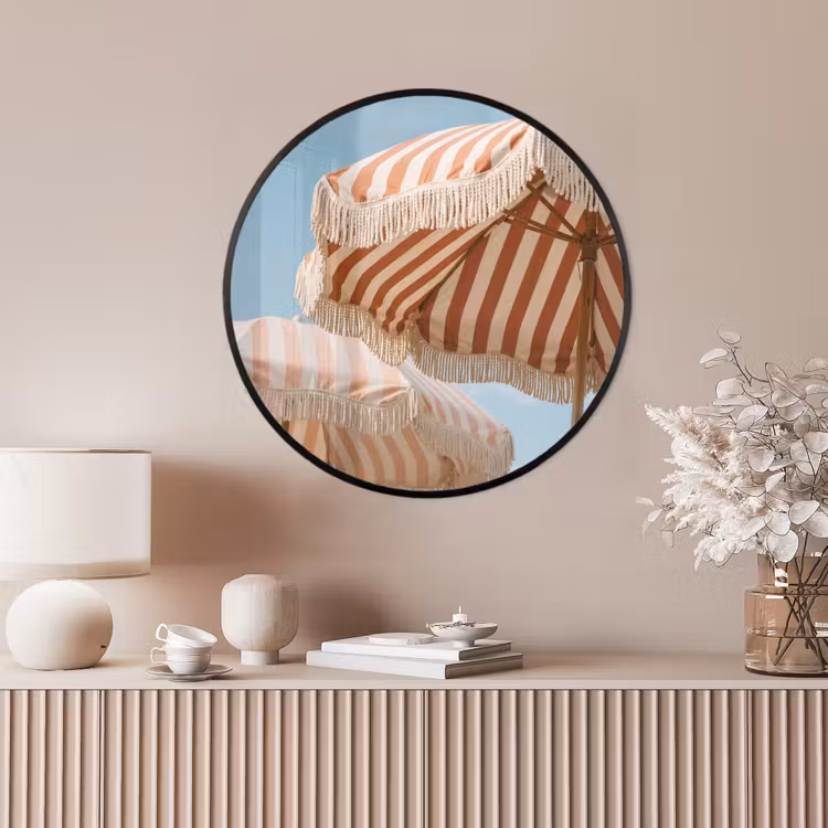 Ronde fotolijst - Parasol - Lucht - Rood — 4