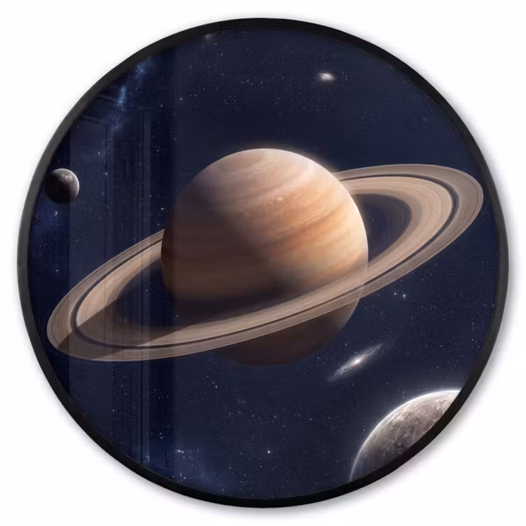 Ronde fotolijst - Planeten - Saturnus - Ruimte — 1