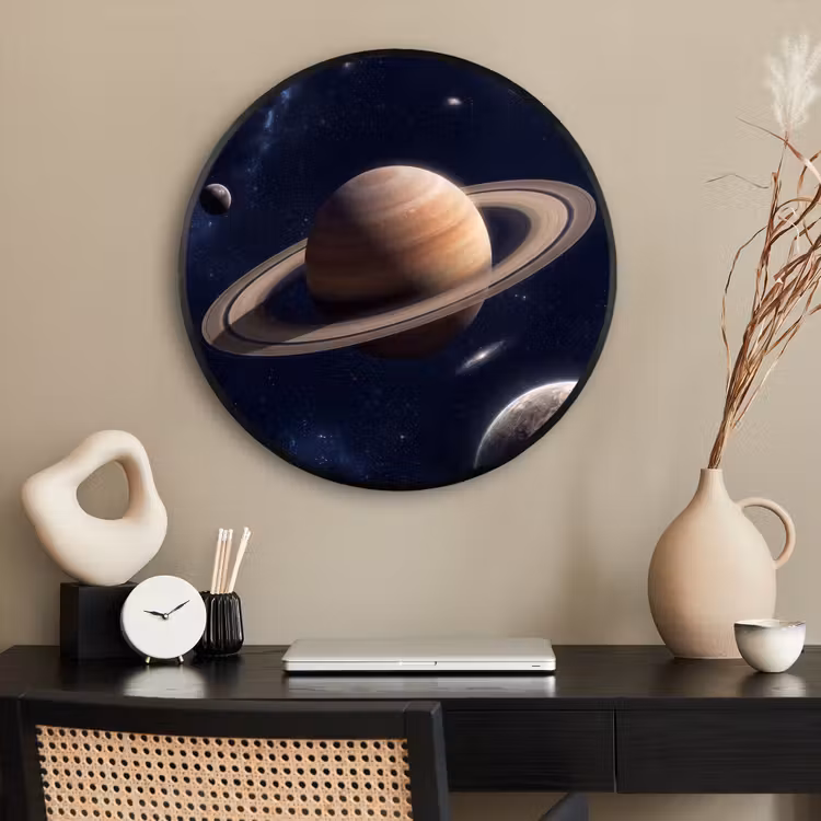 Ronde fotolijst - Planeten - Saturnus - Ruimte — 2