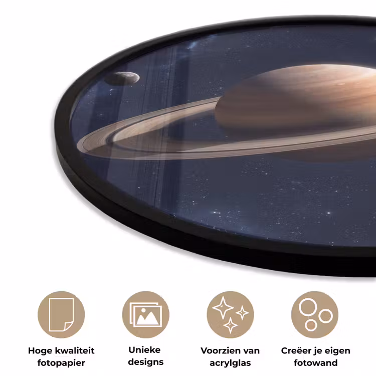 Ronde fotolijst - Planeten - Saturnus - Ruimte — 5