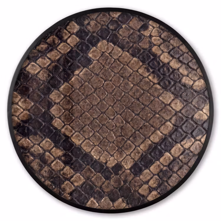 Ronde fotolijst - Python - Schubben - Brons — 1