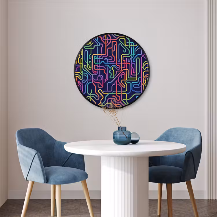 Ronde fotolijst - Retro - Abstract - Neon — 3