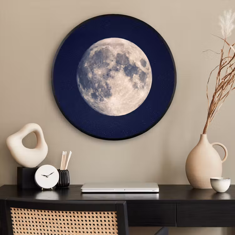 Ronde fotolijst - Ruimte - Maan - Kosmos — 2