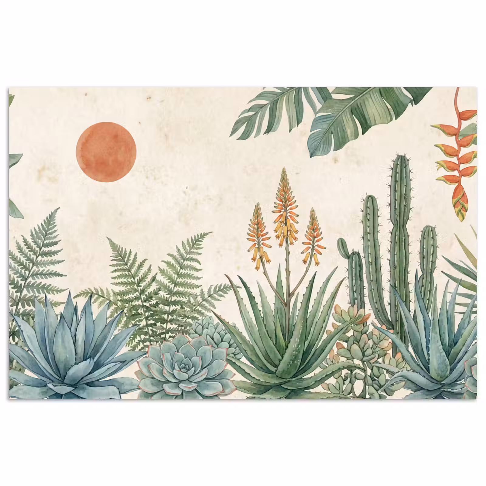 Poster - Woestijn - Planten - Groen — 1