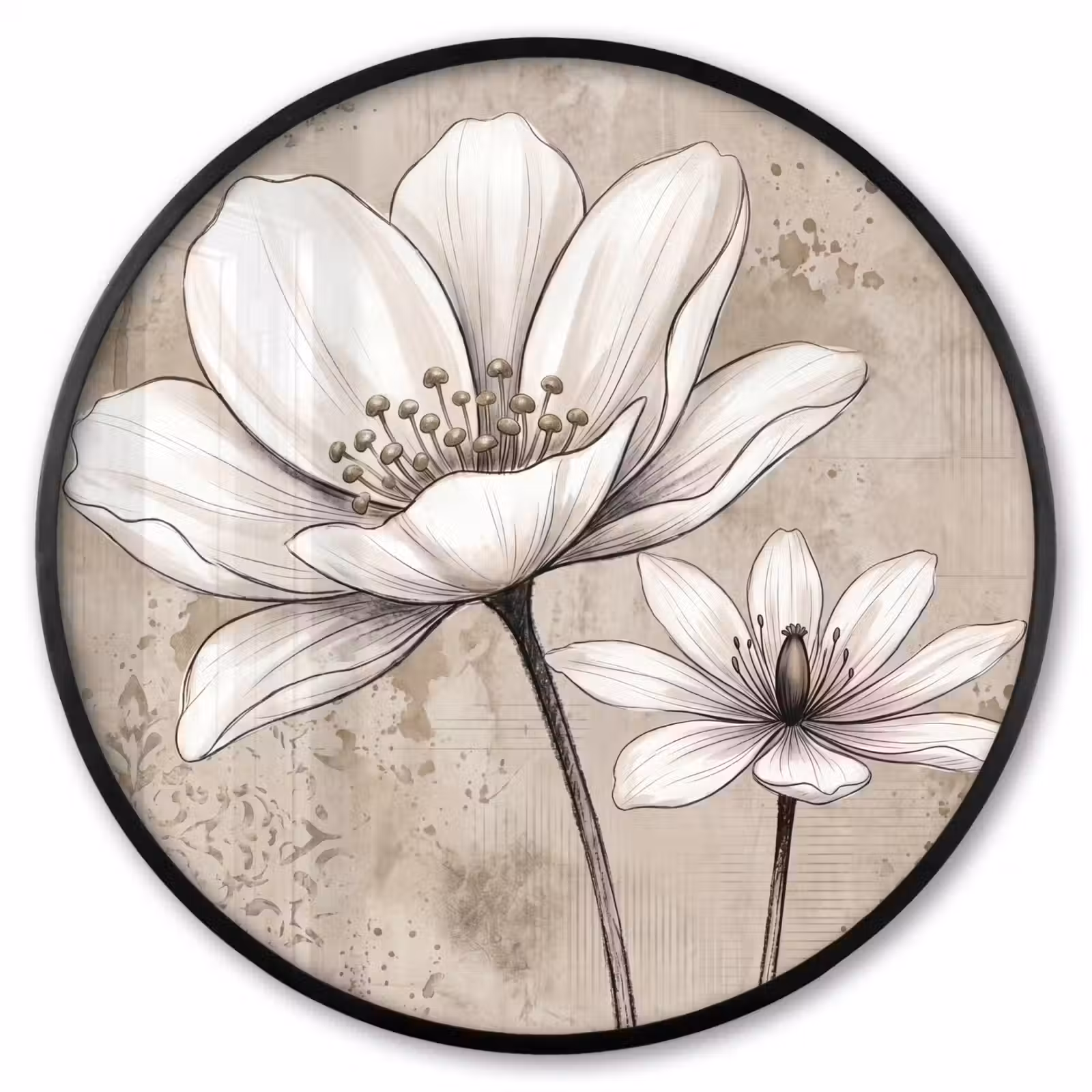 Ronde fotolijst - Modern - Design - Wit — 1