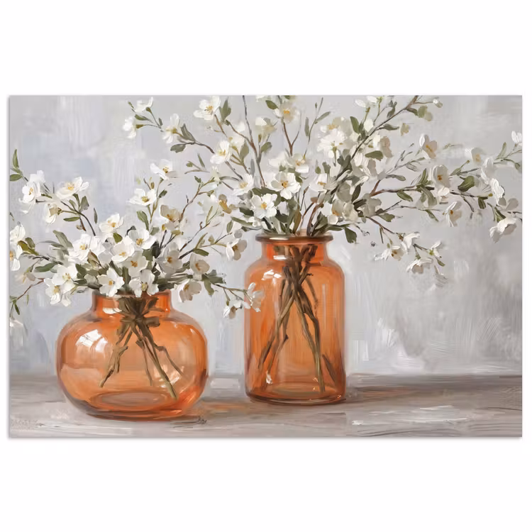 Poster - Vazen - Bloemen - Oranje — 1