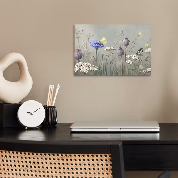 Poster - Vlinders - Wildbloemen - Illustratie - Kleurrijk — 2