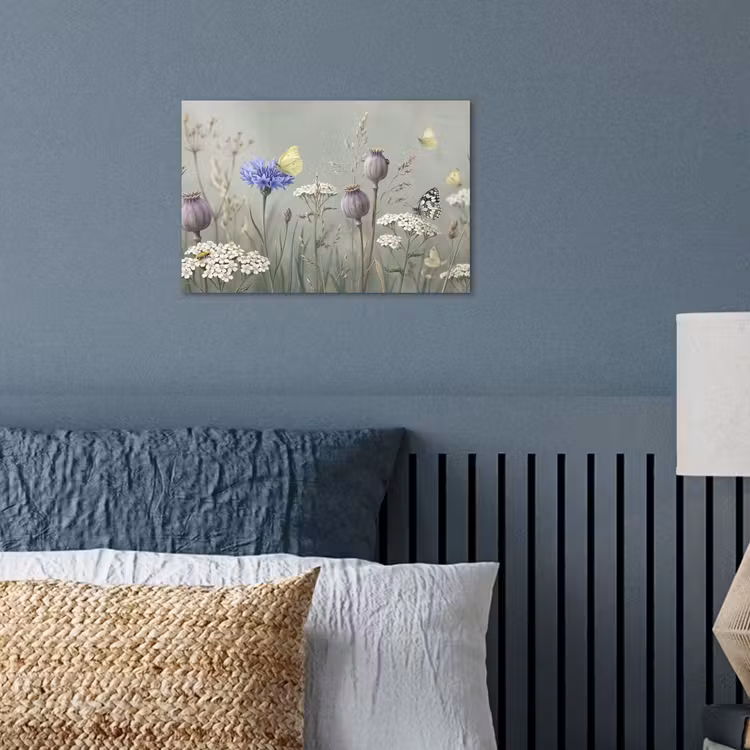 Poster - Vlinders - Wildbloemen - Illustratie - Kleurrijk — 3