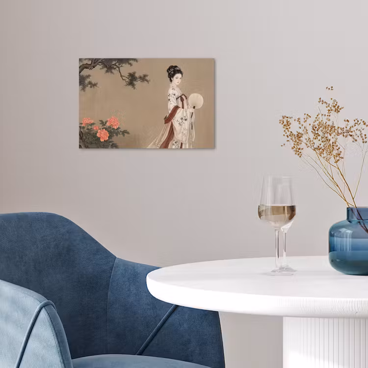 Poster - Vrouw - Azië - Kunst - Beige — 4