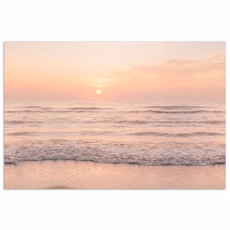 Poster - Zon - Strand - Roze — 1