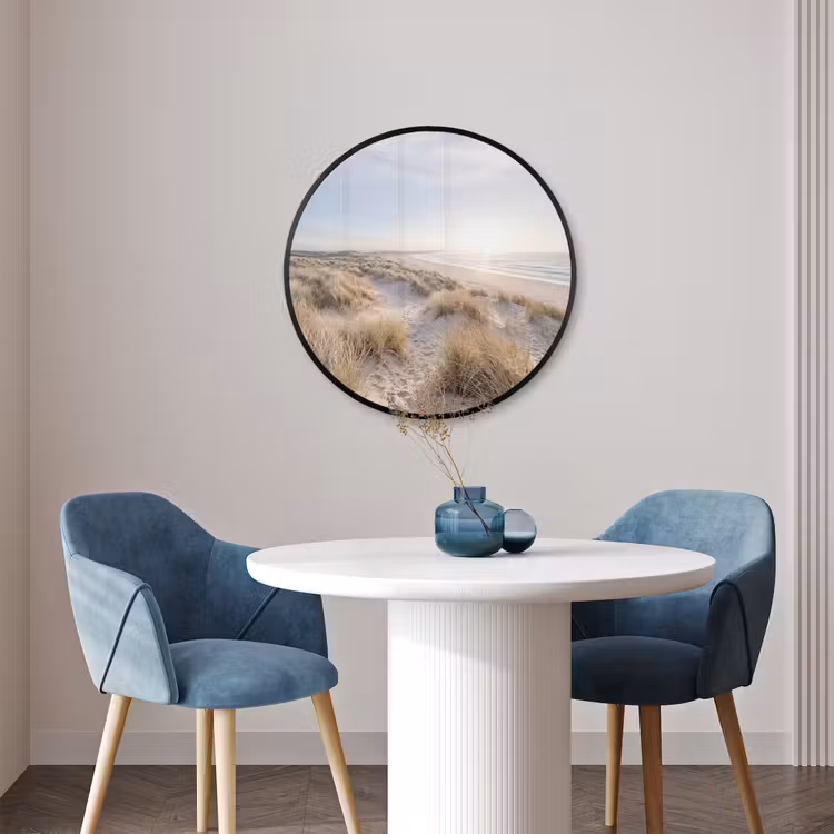 Ronde fotolijst - Duinen - Strand - Beige — 3