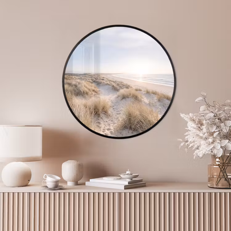 Ronde fotolijst - Duinen - Strand - Beige — 4