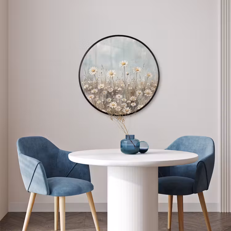 Ronde fotolijst - Madelief - Illustratie - Wit — 3