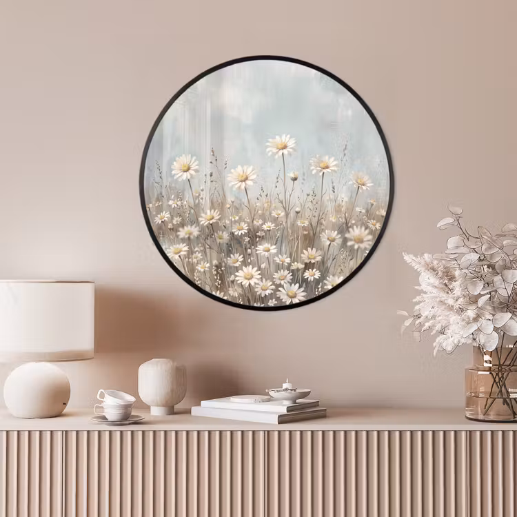 Ronde fotolijst - Madelief - Illustratie - Wit — 4