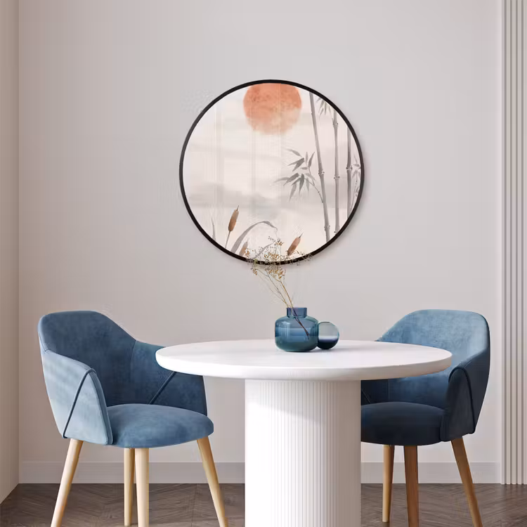 Ronde fotolijst - Minimalistisch - Bamboe - Groen — 3