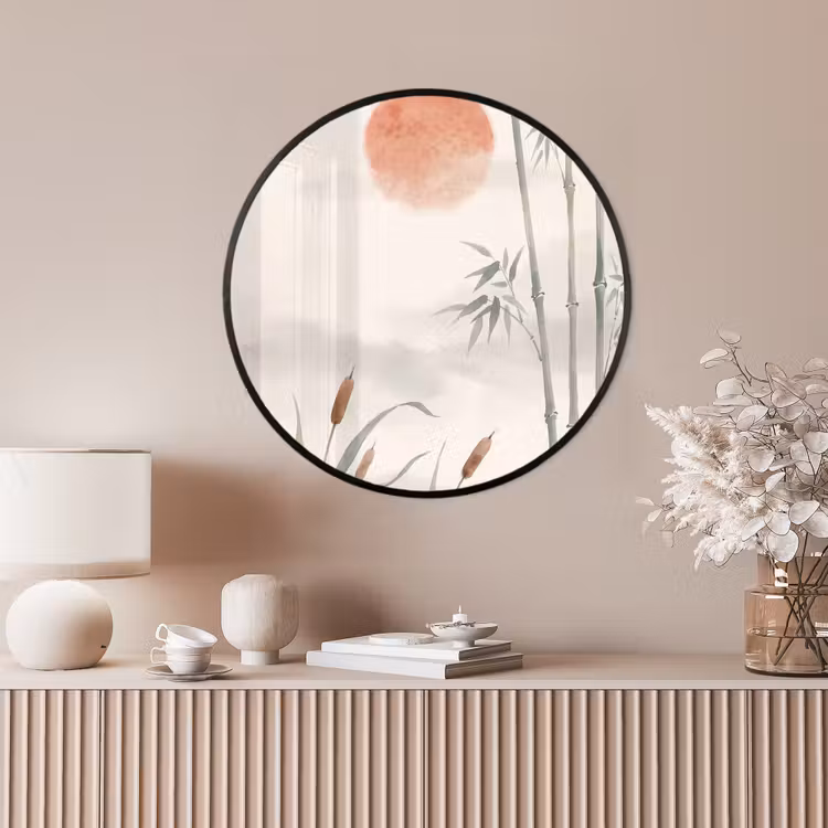 Ronde fotolijst - Minimalistisch - Bamboe - Groen — 4