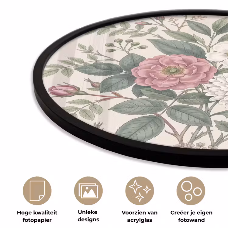 Ronde fotolijst - Romantisch - Design - Kleurrijk — 5