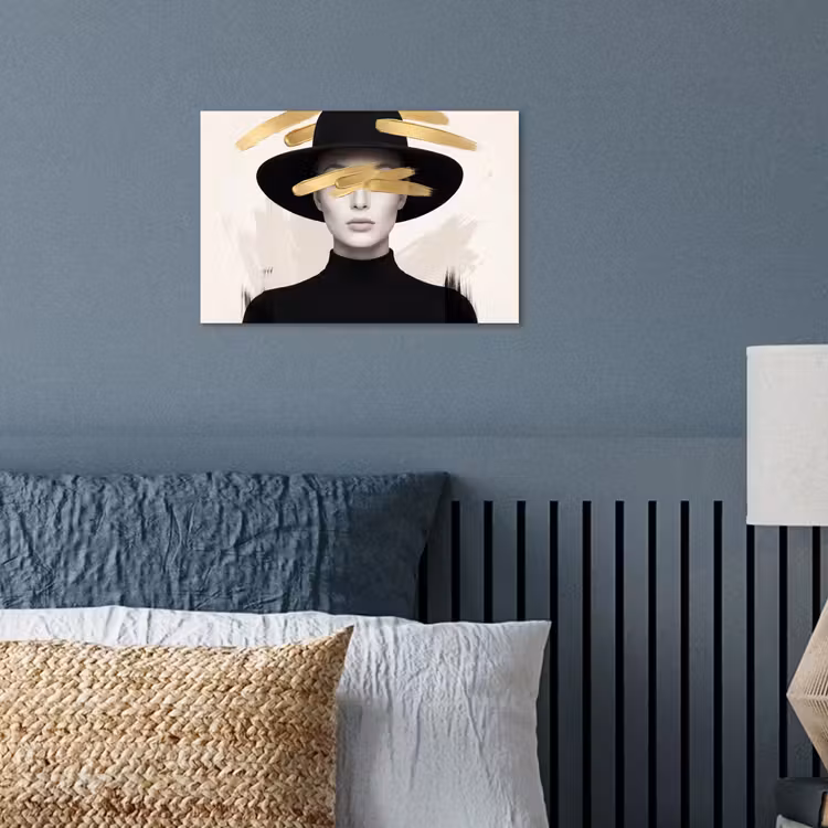 Poster - Vrouw - Portret - Modern - Goud - Kunst — 3