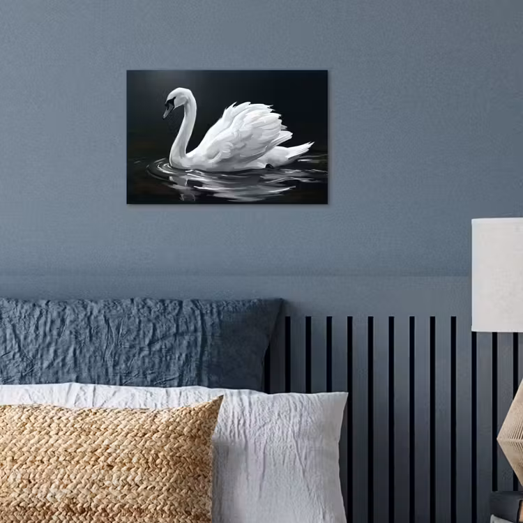 Poster - Zwaan - Water - Natuur - Realistisch - Wit — 3