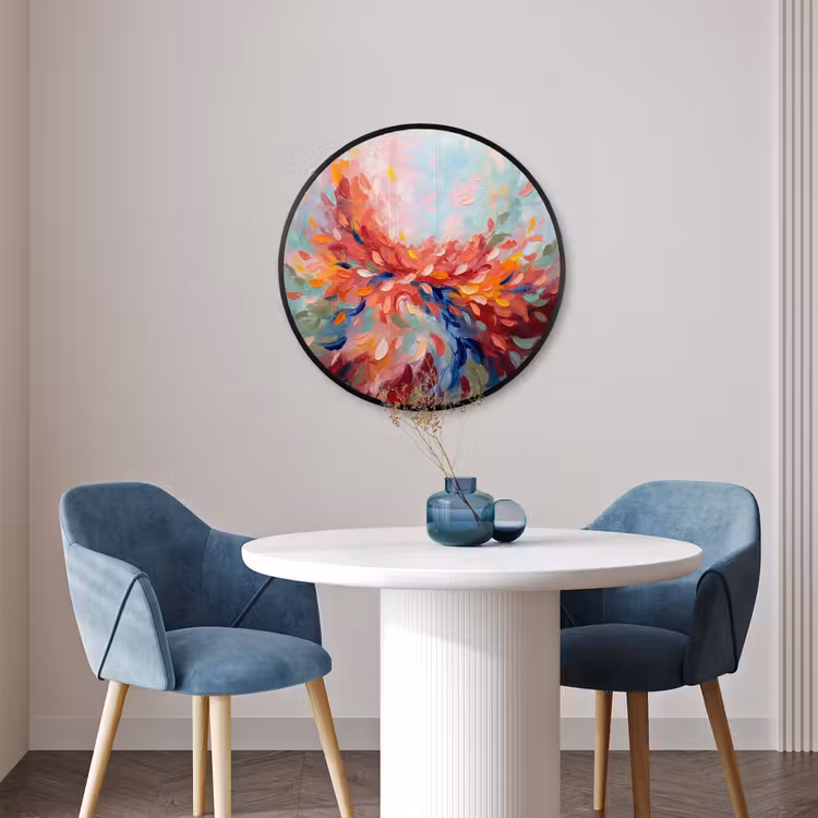 Ronde fotolijst - Bloemen - Abstract - Kunst - Modern — 3