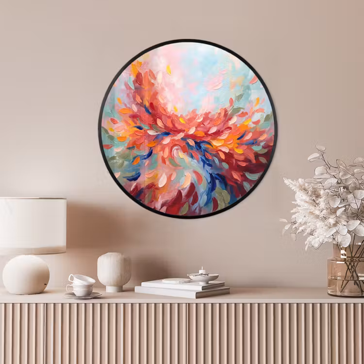 Ronde fotolijst - Bloemen - Abstract - Kunst - Modern — 4