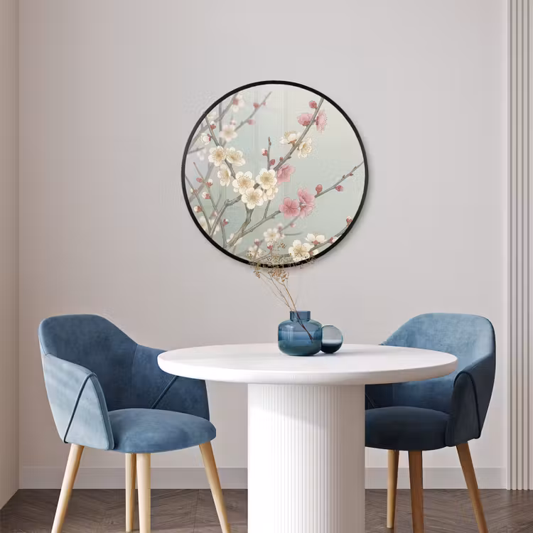 Ronde fotolijst - Kersen - Bloesem - Groen — 3