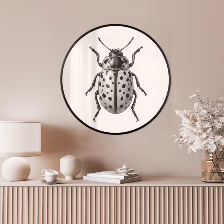 Ronde fotolijst - Kever - Insect - Vintage — 4