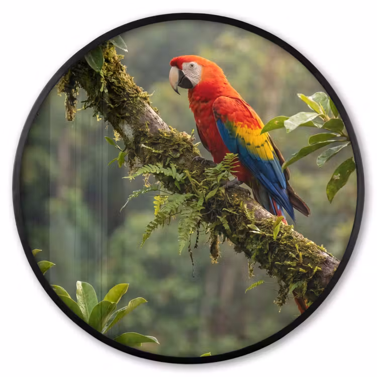 Ronde fotolijst - Ara - Jungle - Rood — 1