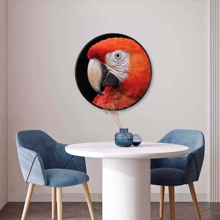 Ronde fotolijst - Ara - Portret - Rood — 3