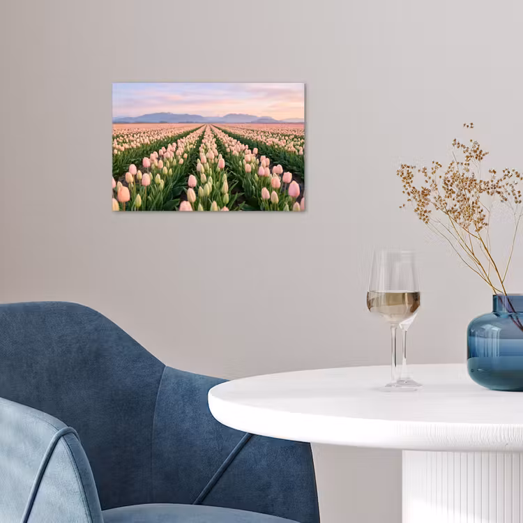 Poster - Tulpen - Landschap - Roze — 4
