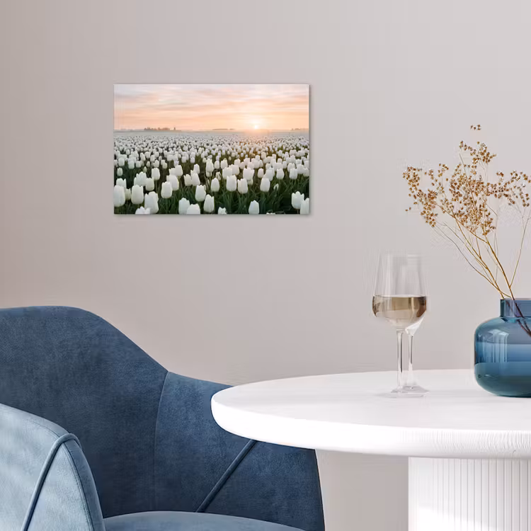 Poster - Tulpen - Landschap - Wit — 4