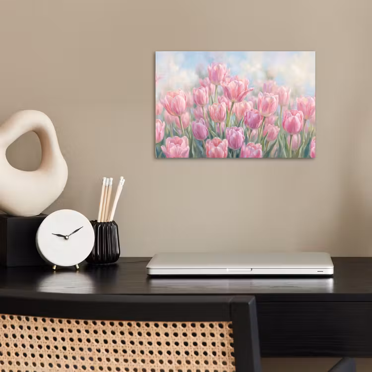 Poster - Tulpen - Veld - Lente - Roze — 2